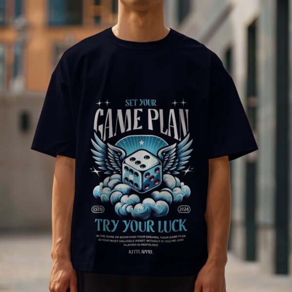 Game Plan Oversized Tee – Clean look, dark energy. Made for comfort, built for presence. - Image 3