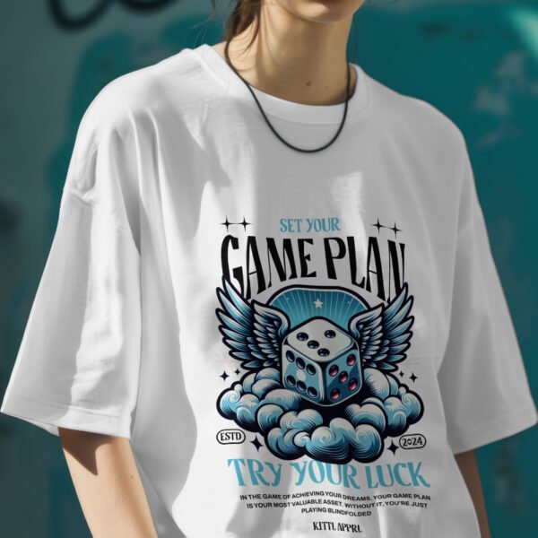 Game Plan Oversized Tee – Clean look, dark energy. Made for comfort, built for presence. - Image 5