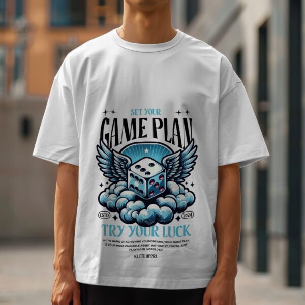 Game Plan Oversized Tee – Clean look, dark energy. Made for comfort, built for presence. - Image 6