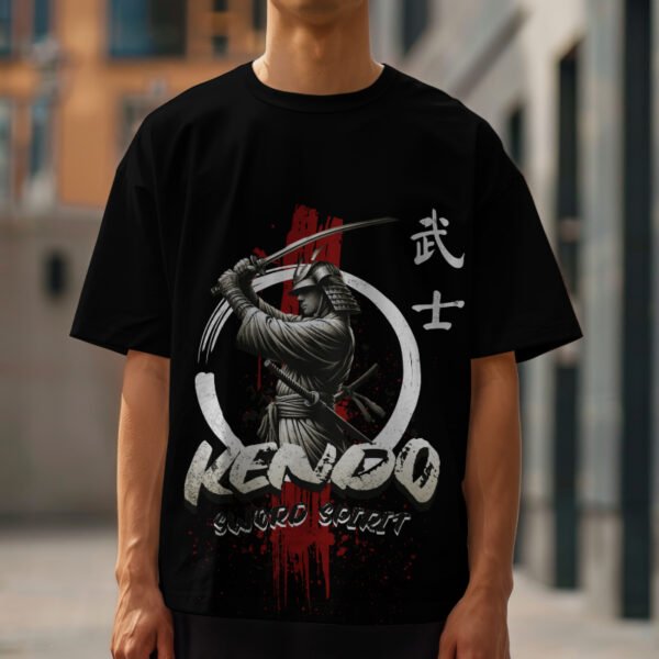 kendo samurai Oversized Tee – Clean look, dark energy. Made for comfort, built for presence. - Image 5
