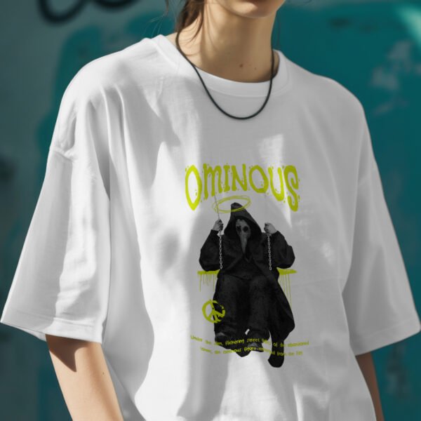 Ominous Oversized Tee – Clean look, dark energy. Made for comfort, built for presence. - Image 5
