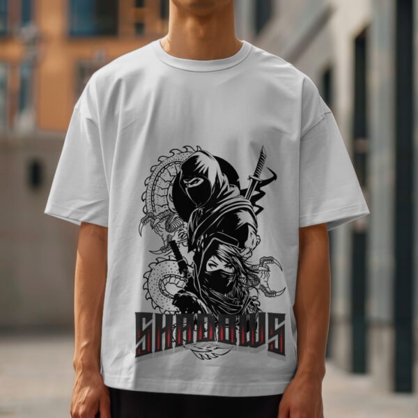 NINJA Oversized Tee – Clean look, dark energy. Made for comfort, built for presence. - Image 3