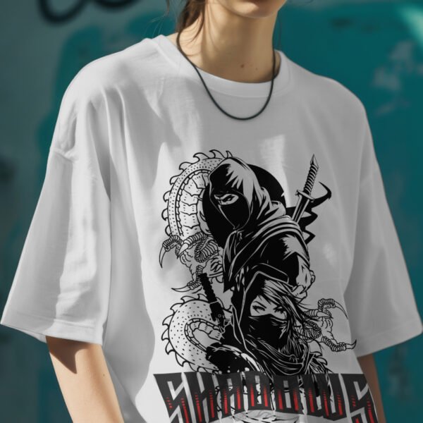 NINJA Oversized Tee – Clean look, dark energy. Made for comfort, built for presence. - Image 5