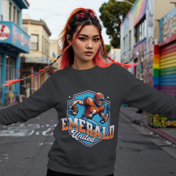 EMERALD United – Retro Football Oversized Sweatshirt - Image 2