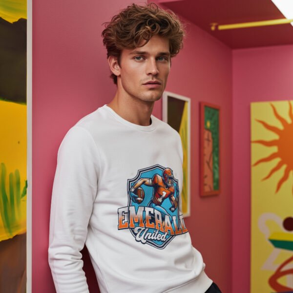 EMERALD United – Retro Football Oversized Sweatshirt - Image 3